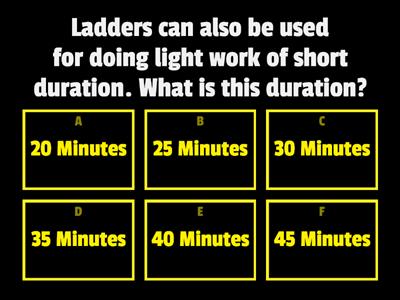 Ladder Safety Quiz