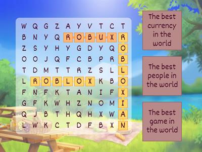 Roblox wordsearch