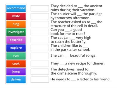 Vocabulary verb dalam bentuk kalimat