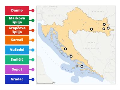 Lokaliteti paleolitika, neolitika i metalnog doba u Hrvatskoj