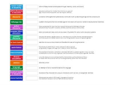 Education & Society Topics Matching Review