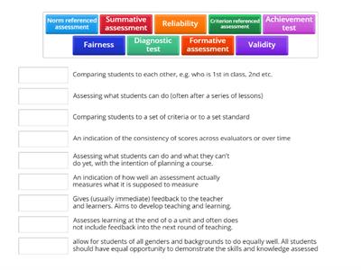 Assessment types in Education