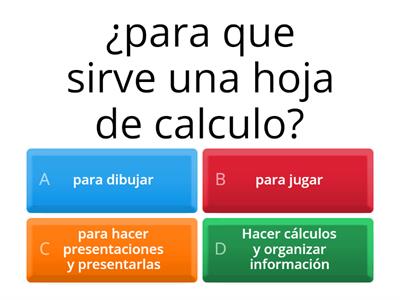 cuestionario excel