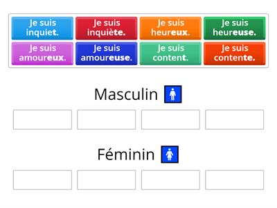 Masculin 🚹 ou Féminin 🚺