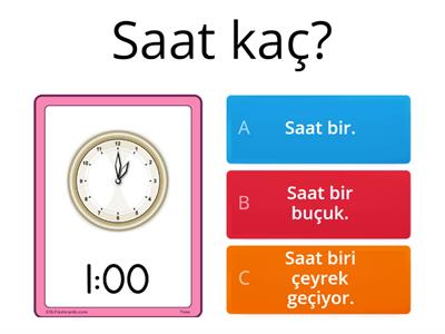 SAATLER-Saat kaç?