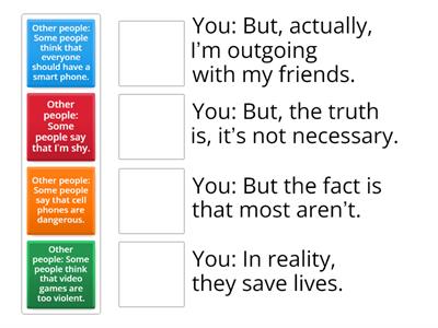 B12 UNIT 11A SPEAKING COUNTER-ARGUMENT