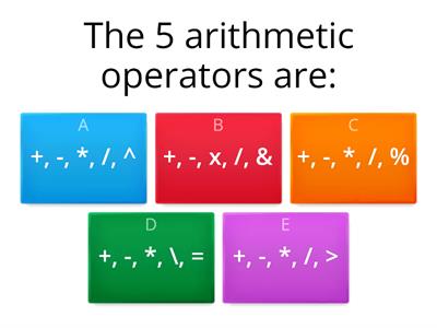 Quiz 3: Arithmetic Operators & String Concatenation