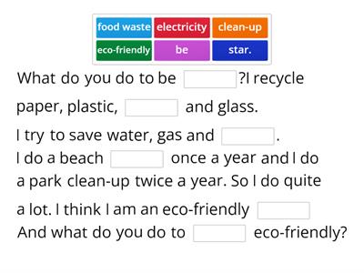 Eco-friendly activities