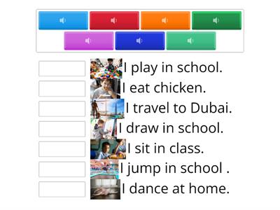 Match the Sentences to the Pictures 