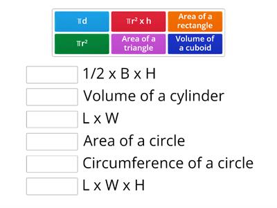 Circles formula quiz