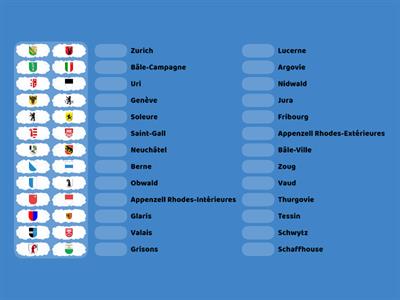 Cantons et drapeaux - Apparier