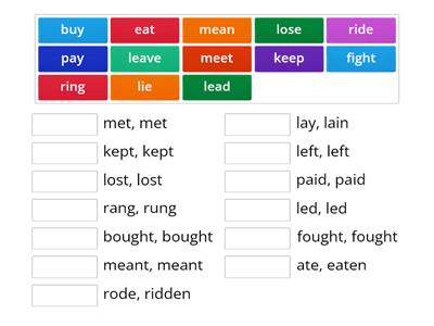 Irregular verbs