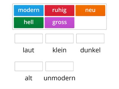 Oposites in German