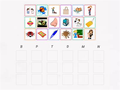 PHONICS (B, P, T, D, M and N) - K1
