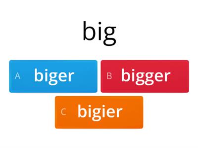 Comparative adjectives (spelling rules)