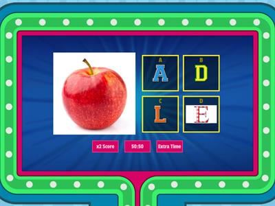 Quiz show find a pair (letters&words)