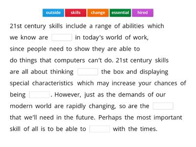  11G L7 & 8: It’s all in the skills Vocab Activity