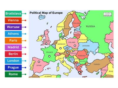 Countries of Europe and their capitals