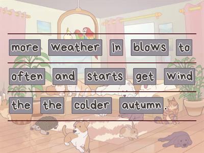 Autumn - unjumble sentences