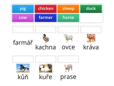 F1 7. lekce Farm animals - anagram