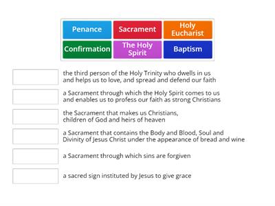 Confirmation questions - Sacraments 