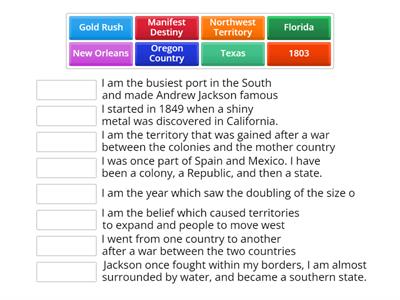 Manifest Destiny Riddles