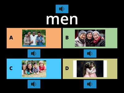 PEOPLE - Quiz Men Women Children Boys Girls - Listen & Read then match to pic