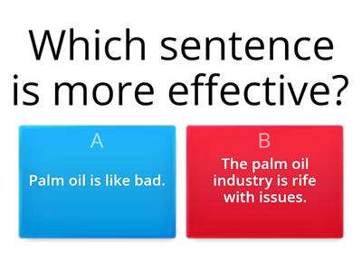 Palm Oil Sentences