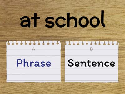 ENGLISH Sentence and Phrase