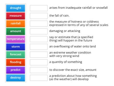 REVIEW 1 - WEATHER & CLIMATE (VOCAB)