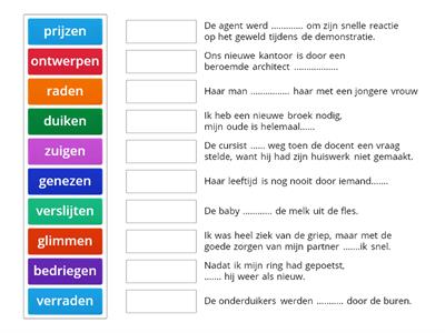Onregelmatige werkwoorden H 5 Nederlands op Niveau