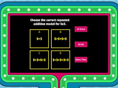 Multiplication Models Game show