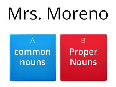 Common and proper nouns Quiz