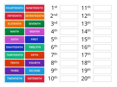 Ordinal numbers