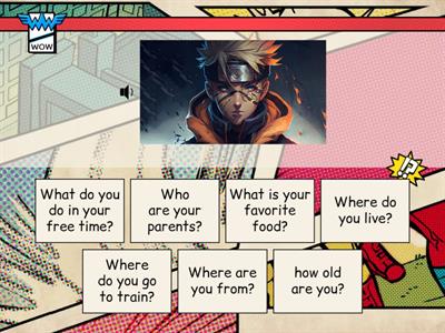 wh questions and answers- naruto listening