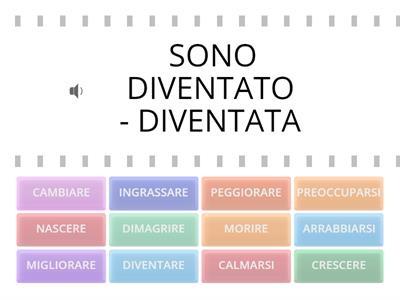 Trasforma i verbi al passato prossimo (cambiamento di stato)