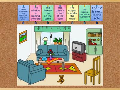 Prepositions of place (living room)