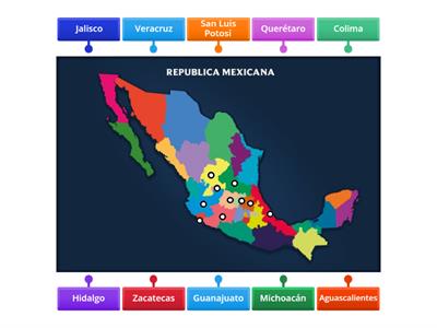 Los Estados de la República Mexicana (el centro)