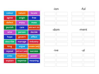 Word Formation: Suffixes