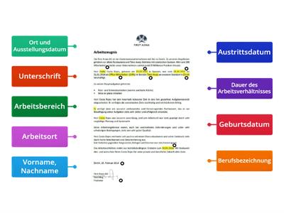 das Arbeitszeugnis - Eckdaten kontrollieren