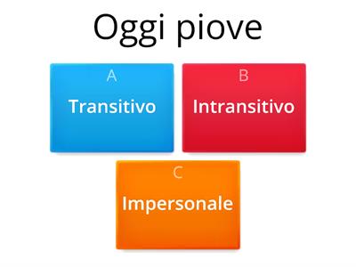 Verbi transitivi/intransitivi/impersonali 