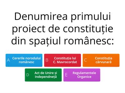 Proiecte politice - 1800-1847
