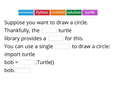 Python turtle Drawing a circle