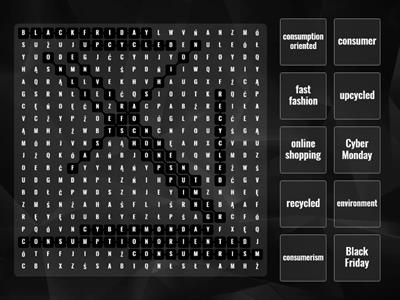 Black Friday - find 10 words related to the article