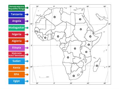 mapa polityczna Afryki