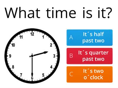  What time is it? (half/o'clock)