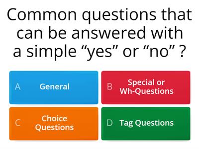 The 4 Main Types of Questions in English 