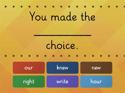 High Frequency Words - Homonyms Find the Match