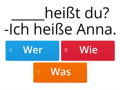 W-Fragen Deutschprofis A1