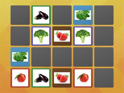 Memotest de frutas y verduras